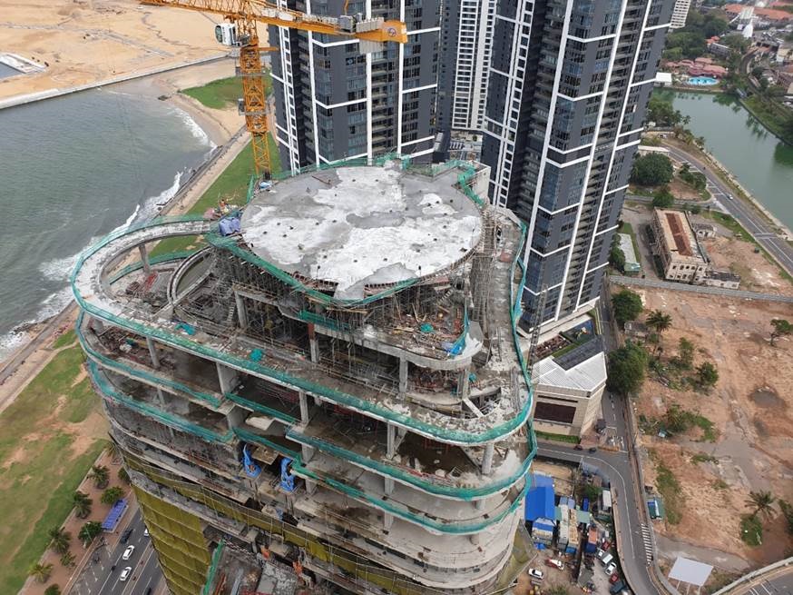   Completion Of The Helipad Structure At The Hotel Tower