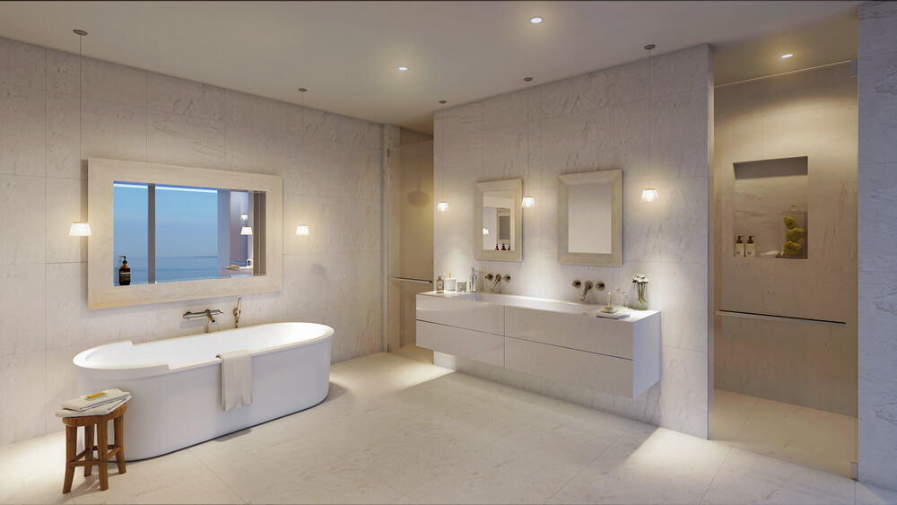 Image of a modern bathroom interior