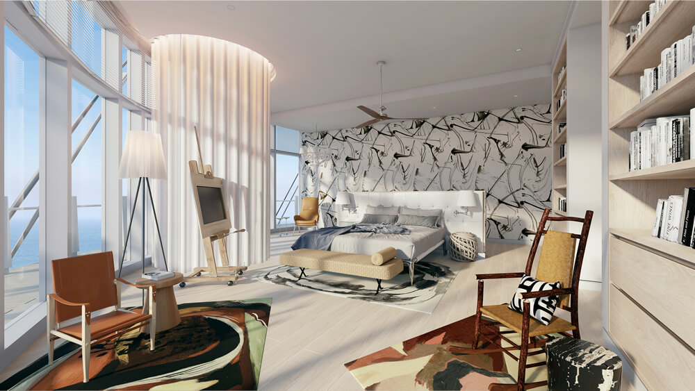 Image of a luxury bedroom interior