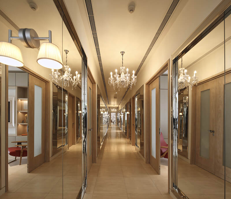 Image of a luxury hallway of Sapphire Residences