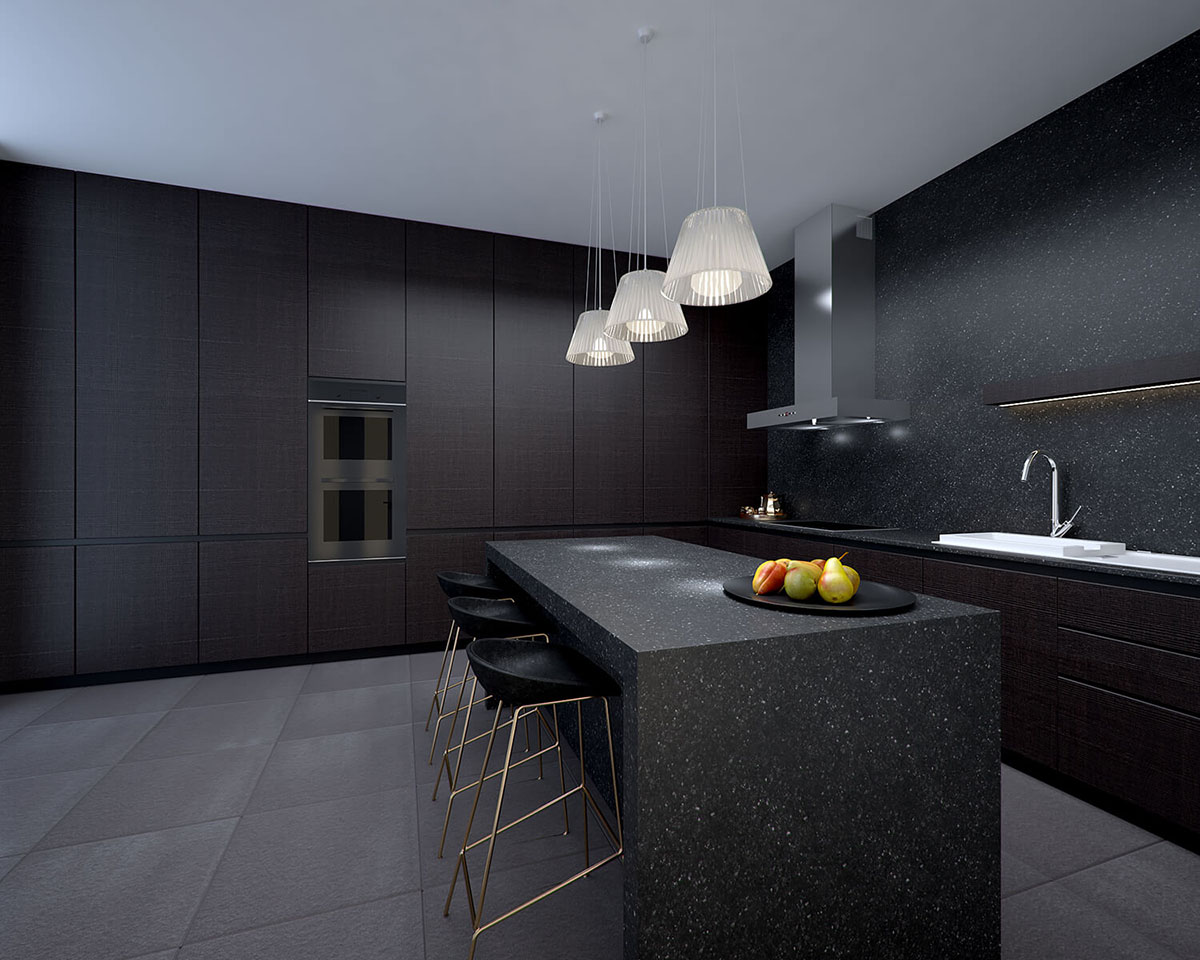 Image of designer kitchen interior