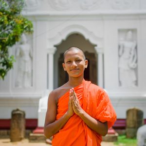 A young Buddhist monk