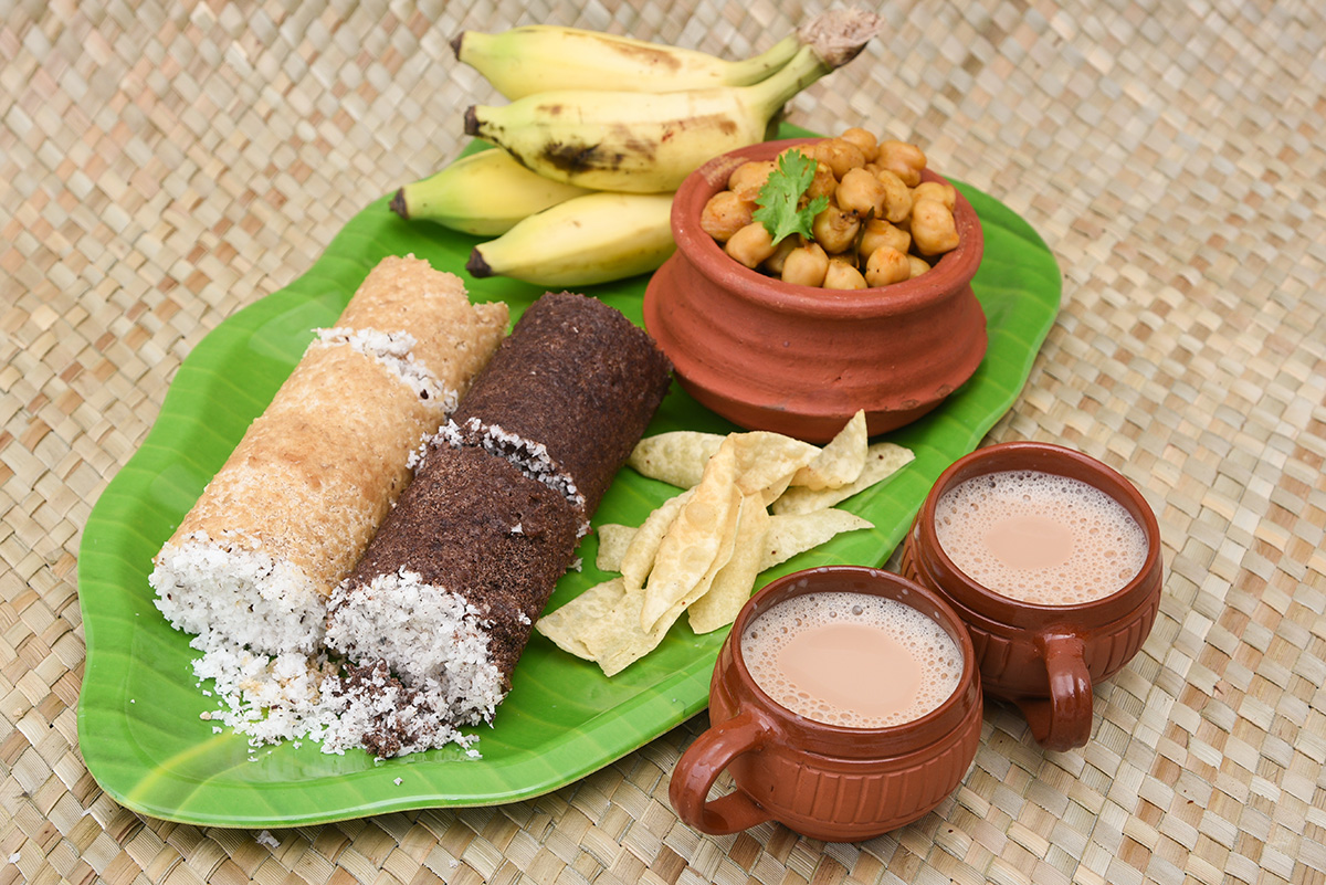 Image of rice and curry on a banana leaf