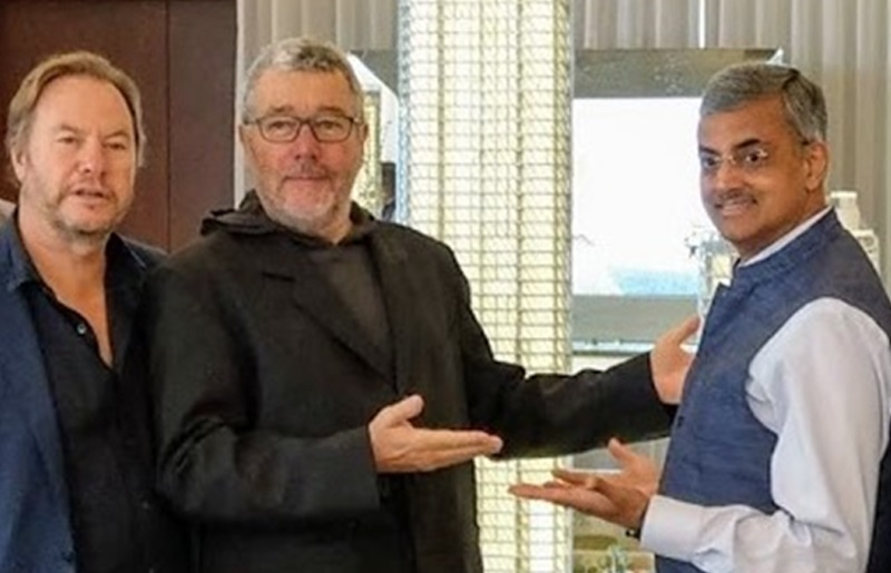 Philipe Starck with Arun Pathak with Jhon Hitchcox