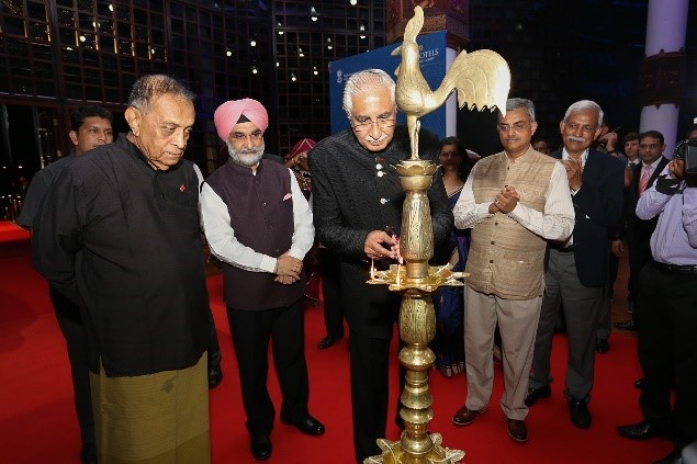 The Lighting of the Oil lamp by the dignitaries