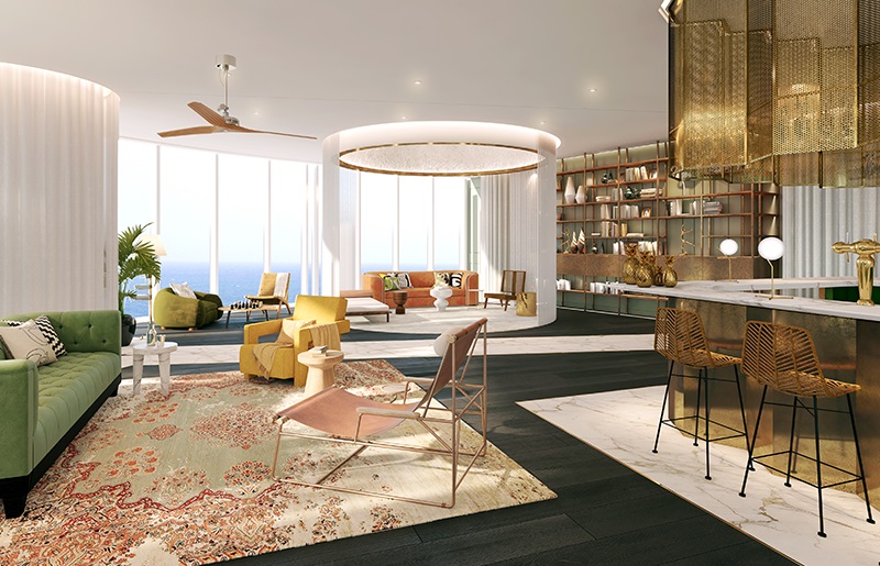 interirors of the sapphire residence apartment