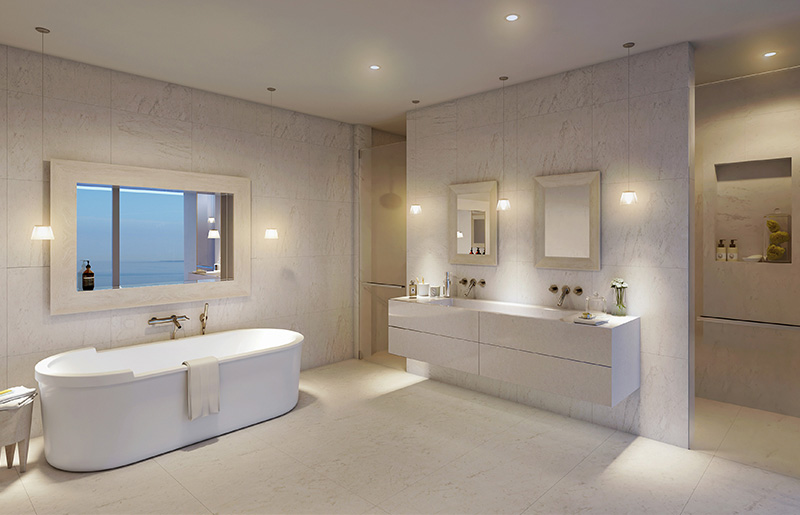 a bathroom of sapphire residences